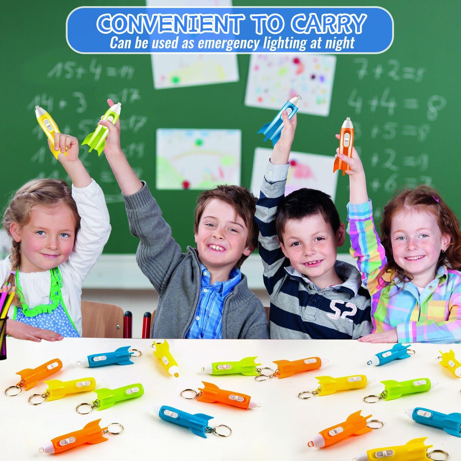 Mini Linterna Llavero LED 36 Piezas 4 Colores para Niños