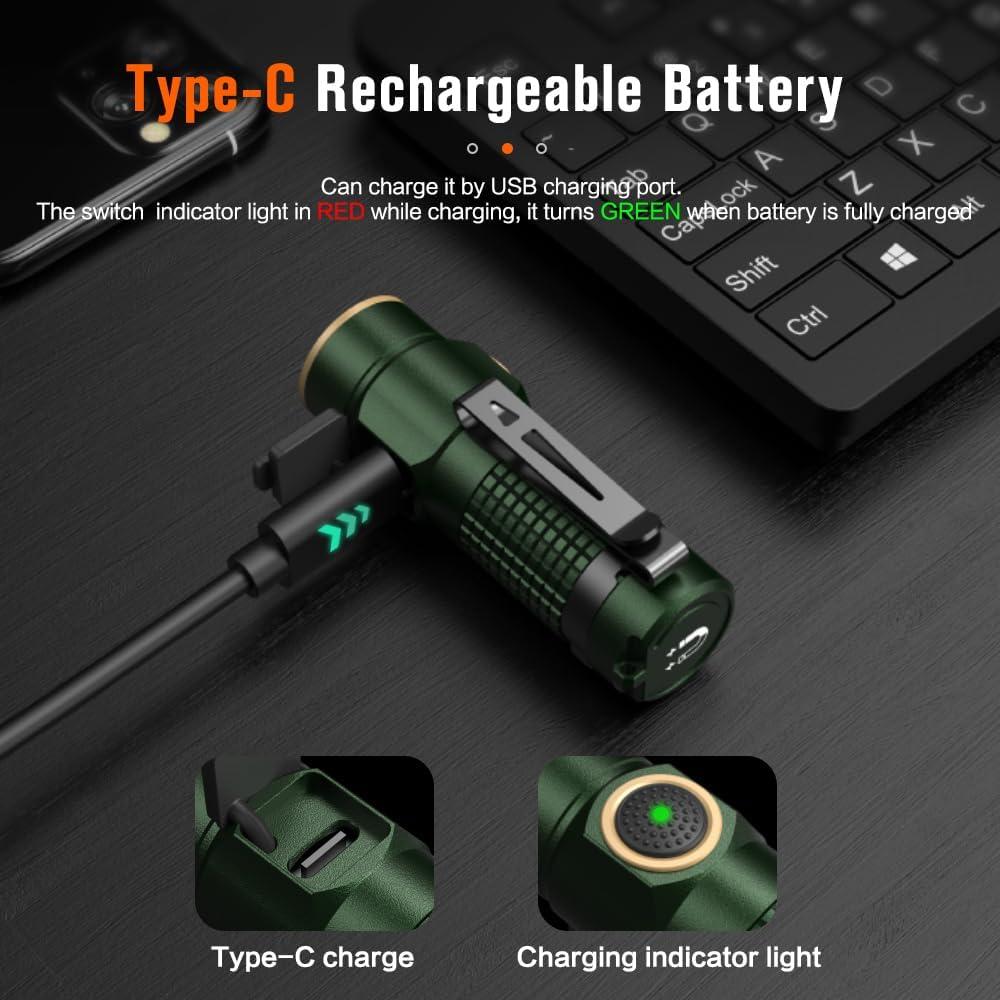 Linterna Recargable NICRON C1 EDC 1200 Lúmenes IPX8 Portátil