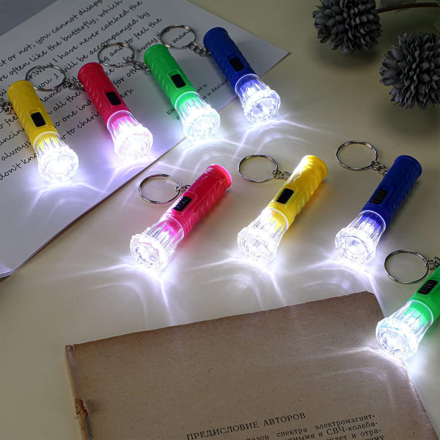 150 Mini Linternas LED Jexine Llavero Multicolor 6.6 cm