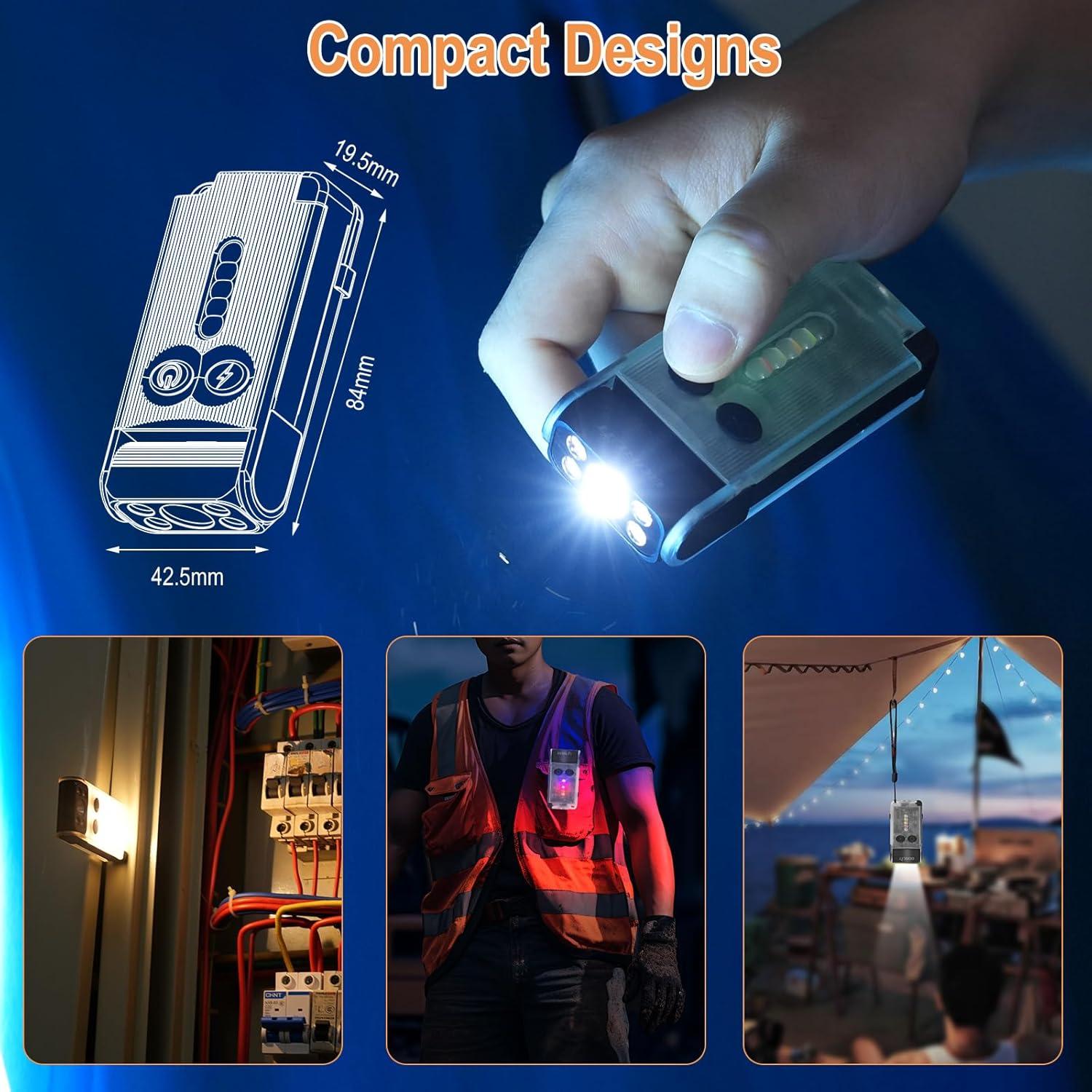 Linterna LED BORUIT V30 EDC Recargable USB 2000mAh Blanca