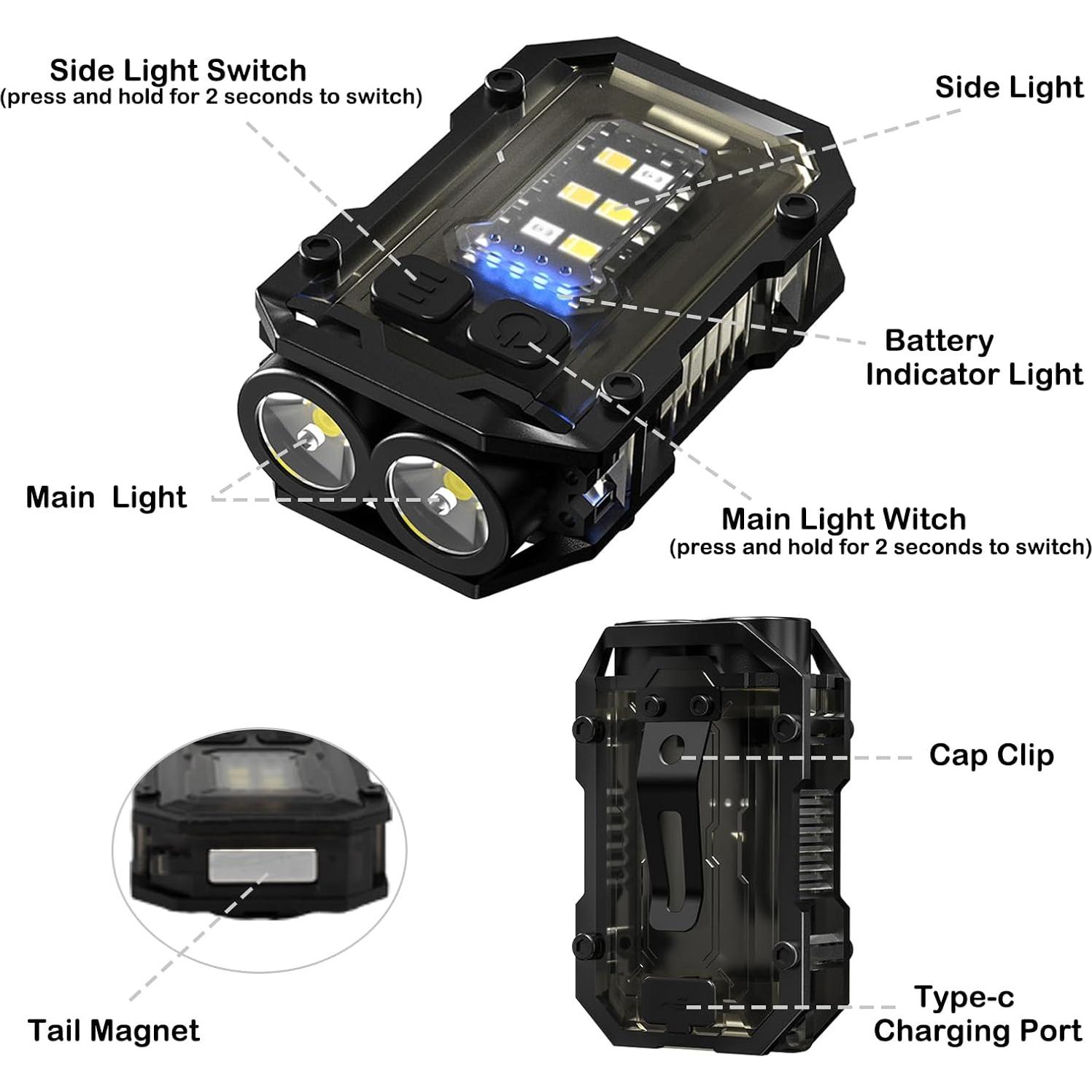 Linterna de Llavero EDC VOHIVI YSD-01 Recargable USB-C
