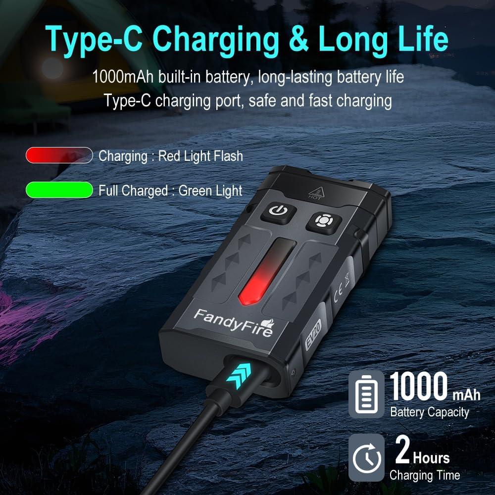 Linterna EDC Fandyfire EV20 1100 lúmenes LED recargable