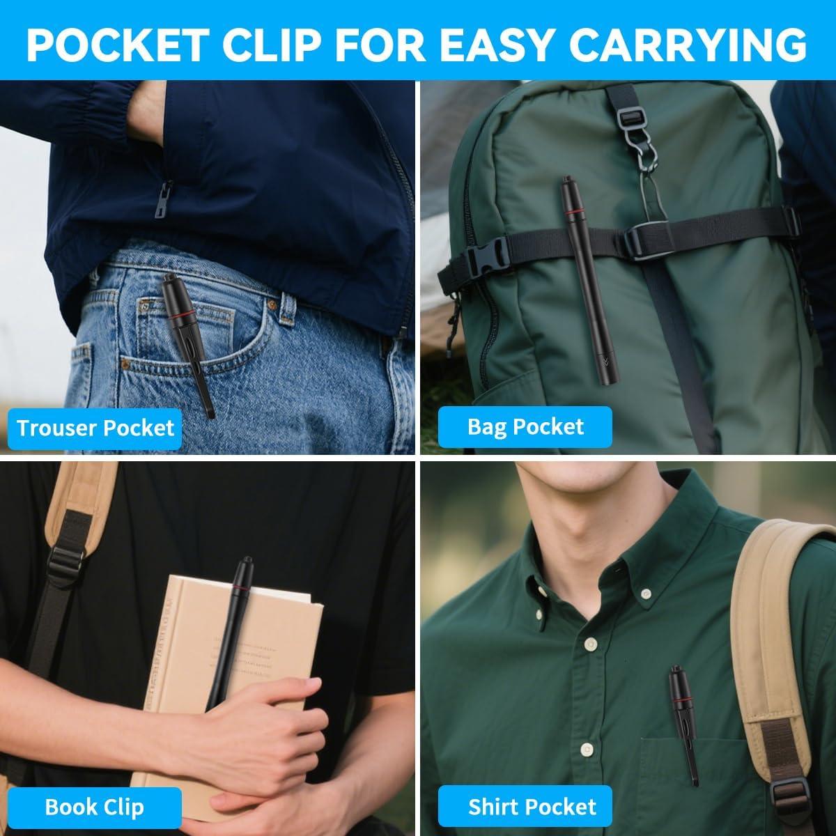 Linterna de Bolígrafo LED 3Pack Yuyao KeRun, Ajustable e Impermeable