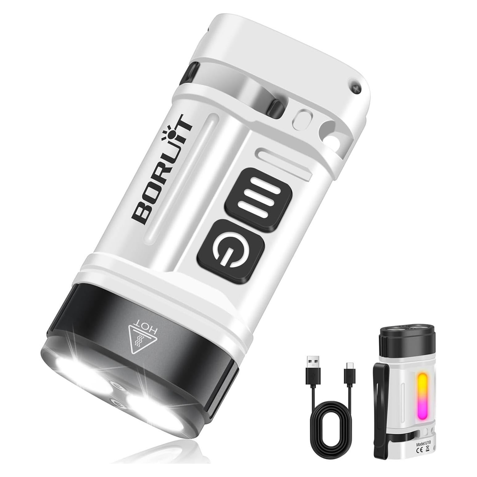 Linterna EDC BORUIT U10 880LM Compacta IPX4 Recargable