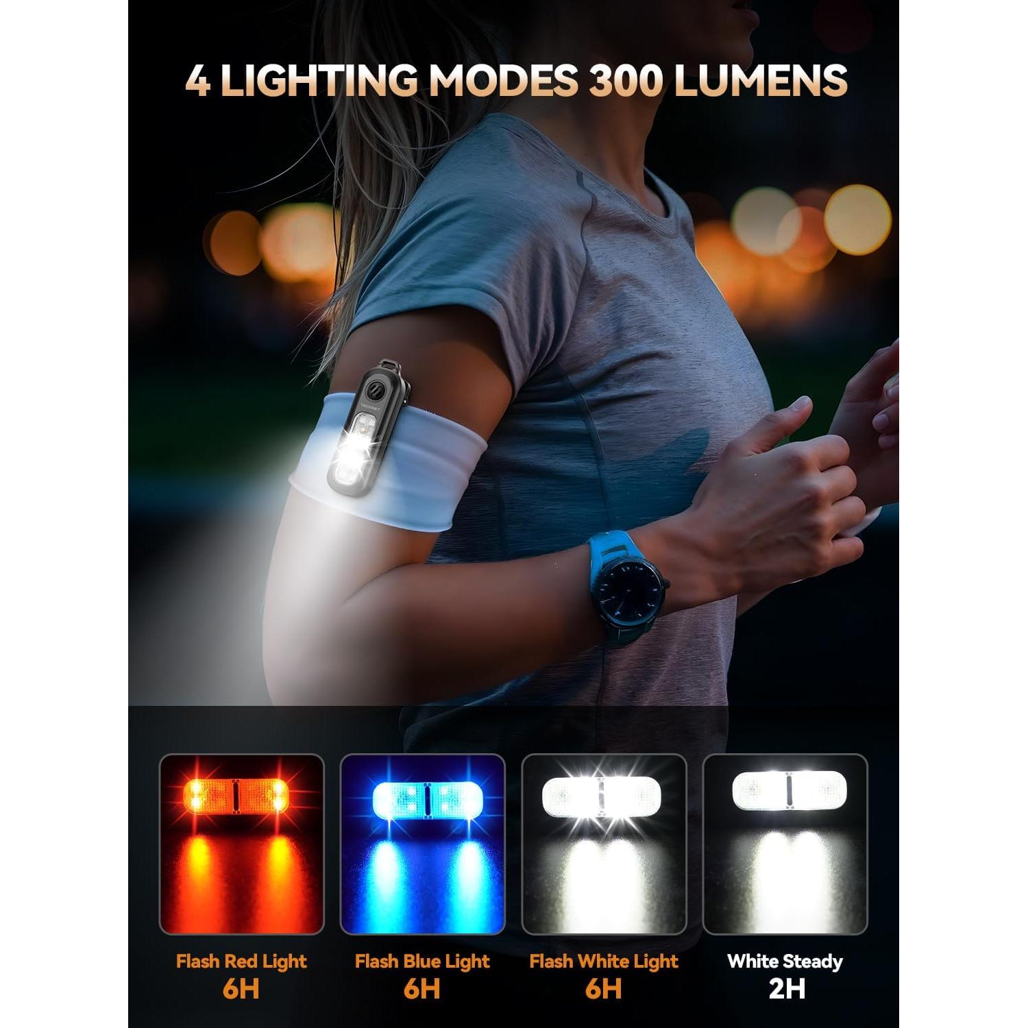 Alarma Personal TECKNET 135dB con Luz Estroboscópica IPX4