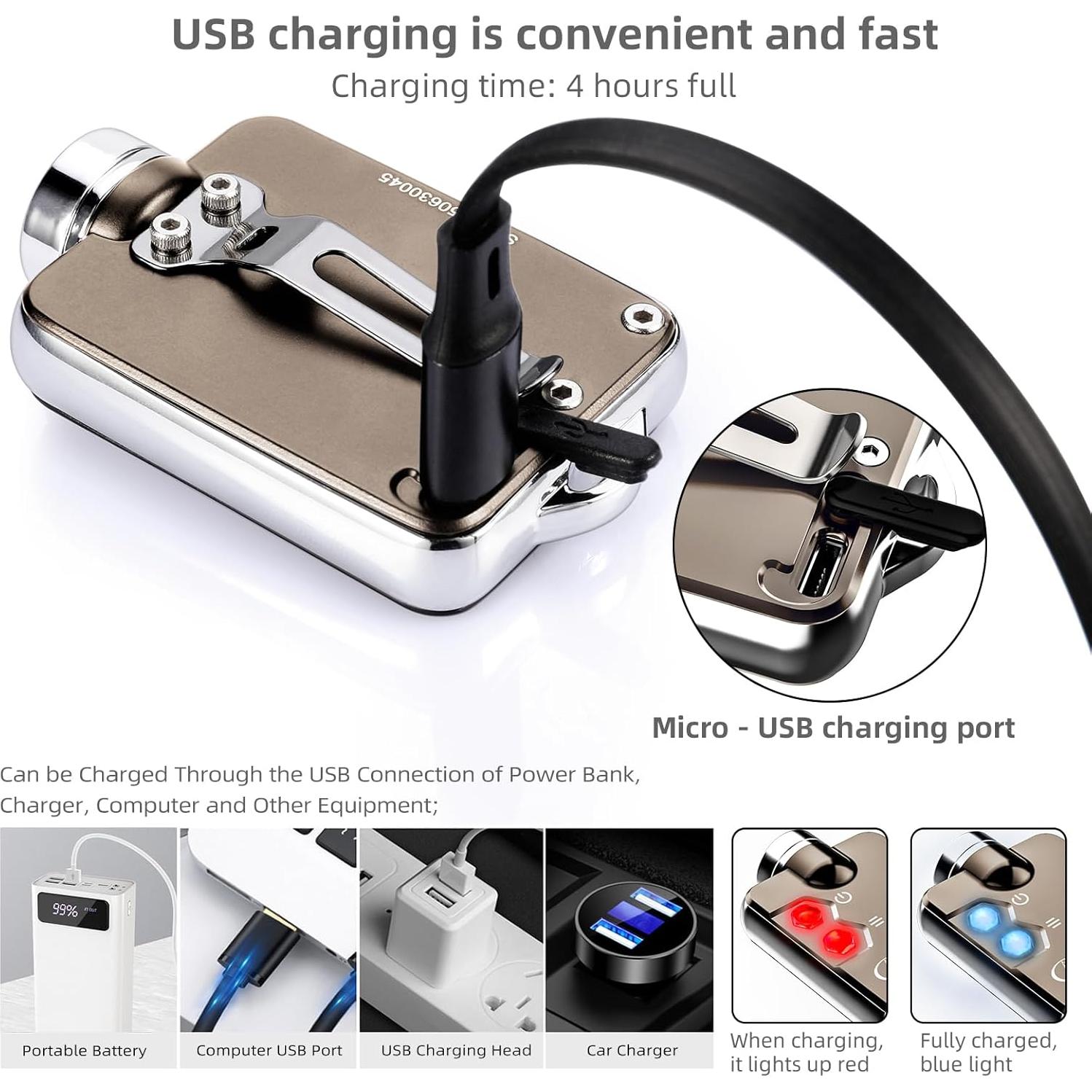 Linterna de Llavero LIGHTFE MK63 3 en 1 Luz UV, Blanca y Roja