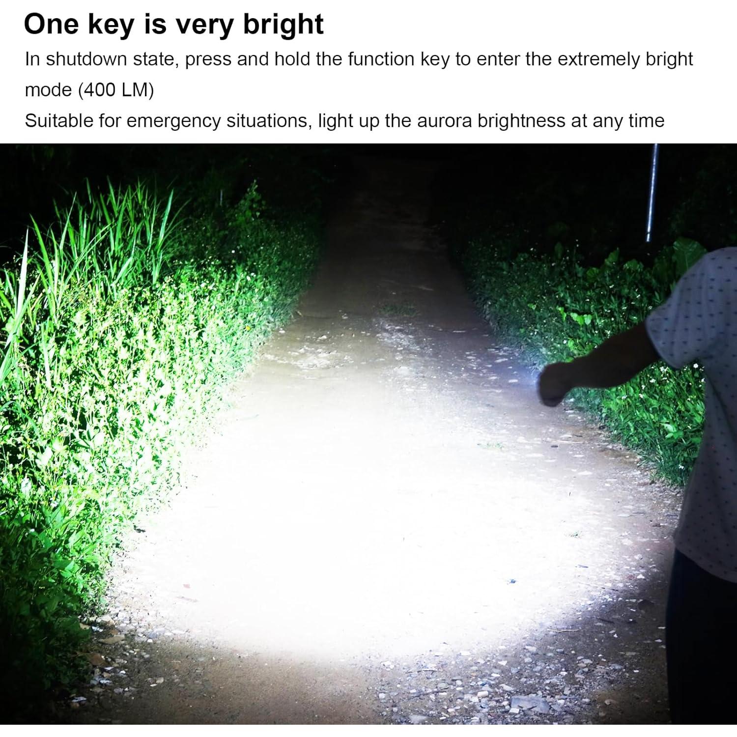 Linterna de Llavero LIGHTFE MK63 3 en 1 Luz UV, Blanca y Roja