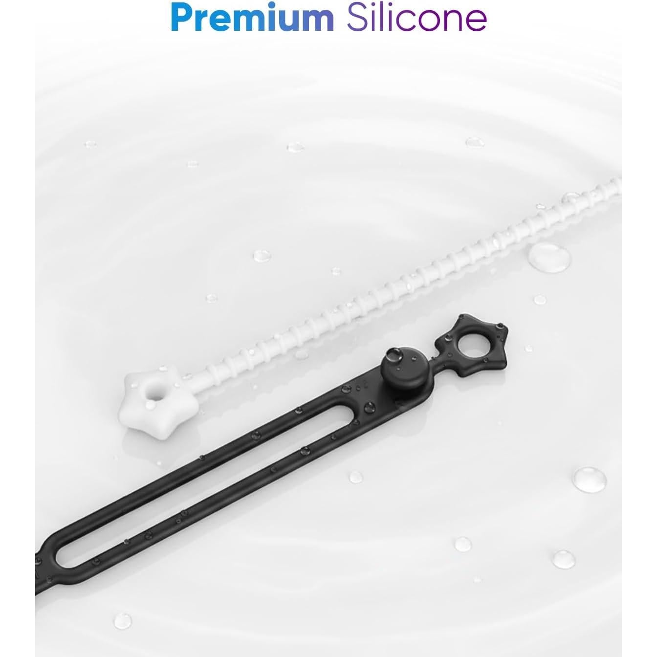 Paquete de 52 Bridas de Silicona KLKE para Organización de Cables