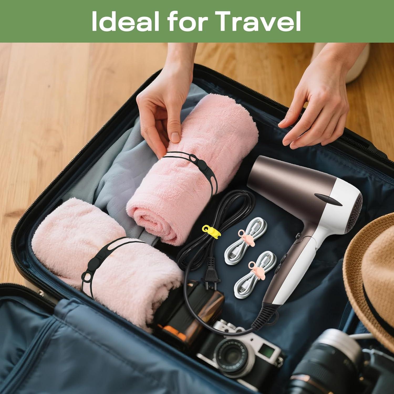 Bridas de Silicona Reutilizables CozyNestMo - 18 Piezas, 6 Colores