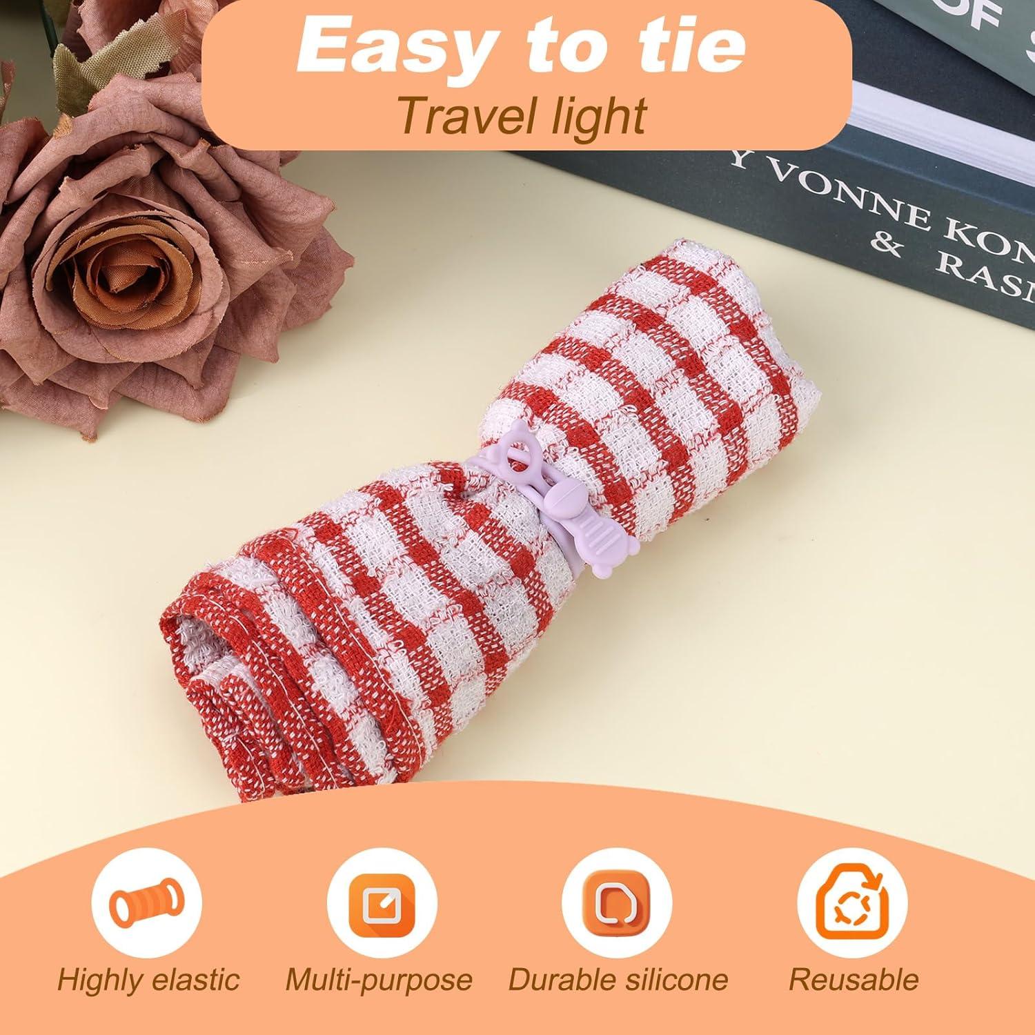 10 Sujetadores de Cable de Silicona Fukaisu Coloridos 10.5cm