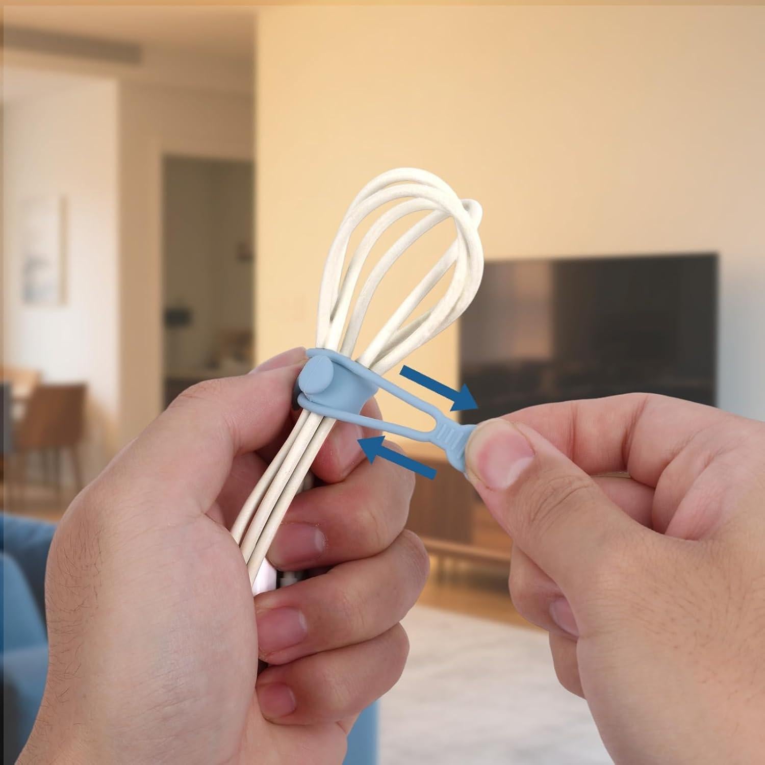 10 Sujetadores de Cable de Silicona Fukaisu Coloridos 10.5cm