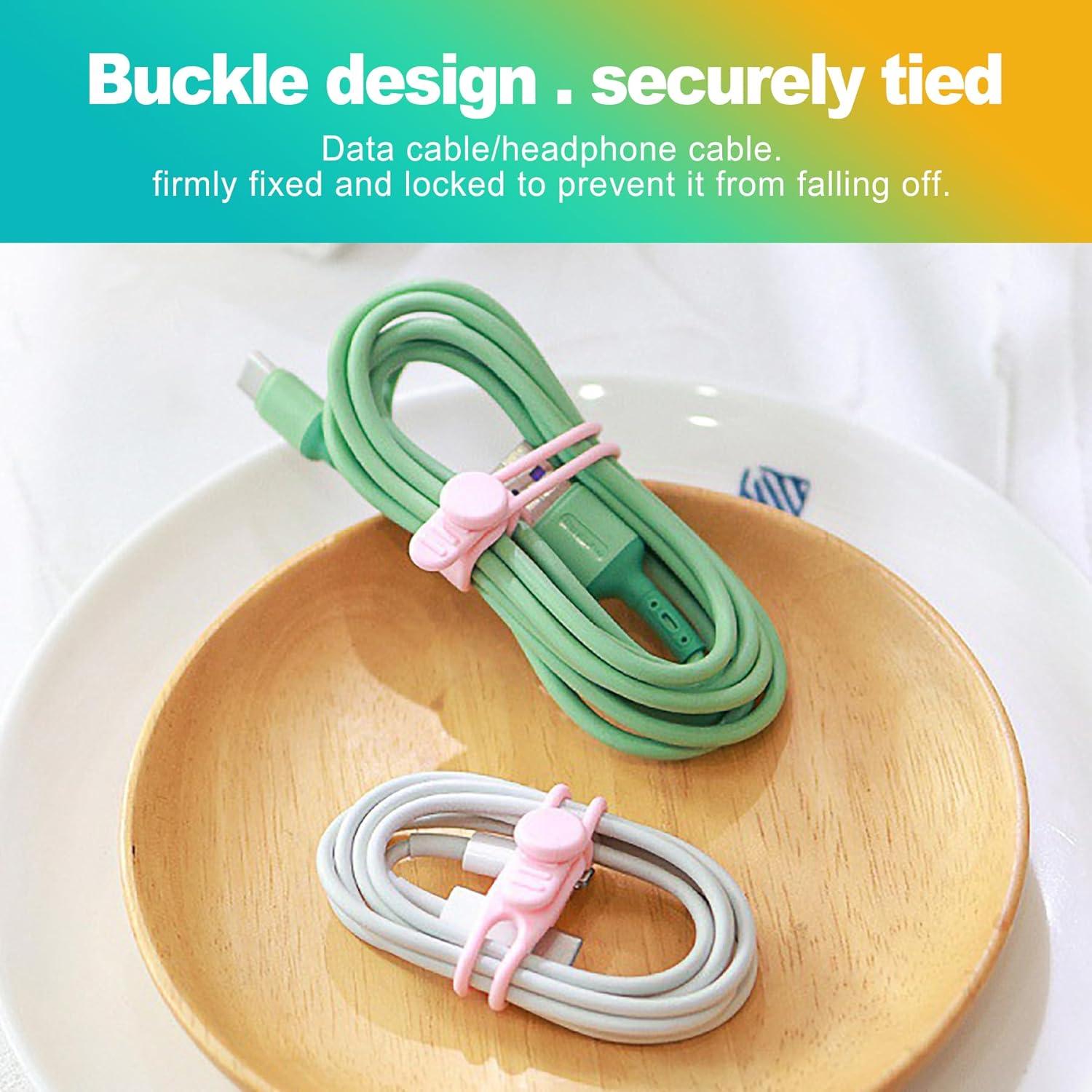 30 Sujetadores de Cable de Silicona KornaDoz Multicolor