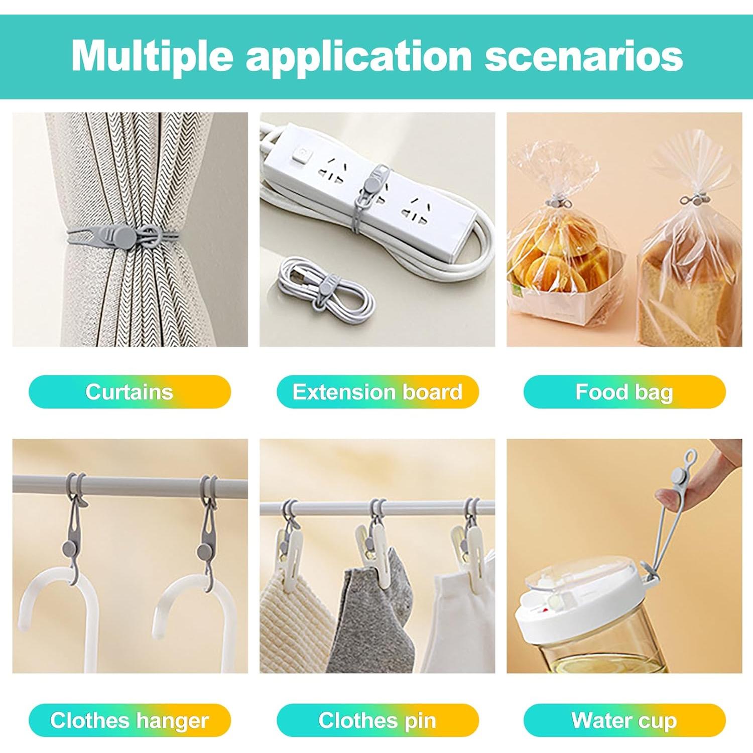 30 Sujetadores de Cable de Silicona KornaDoz Multicolor