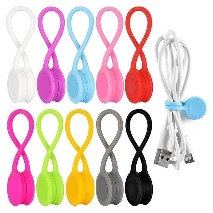 Correas Magnéticas de Silicona Mexine - 10 Piezas Reutilizables