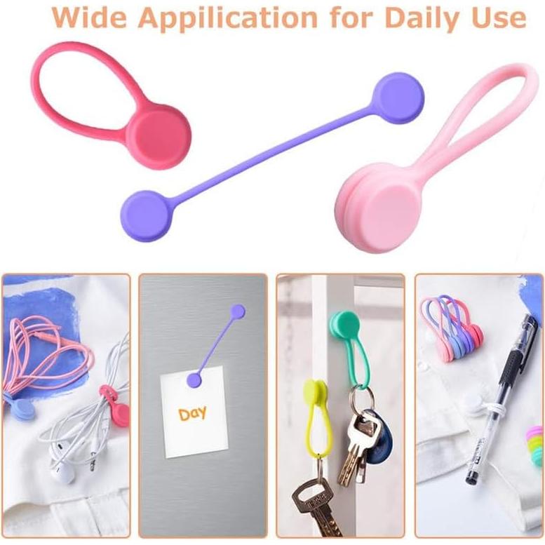 Correas Magnéticas de Silicona Mexine - 10 Piezas Reutilizables