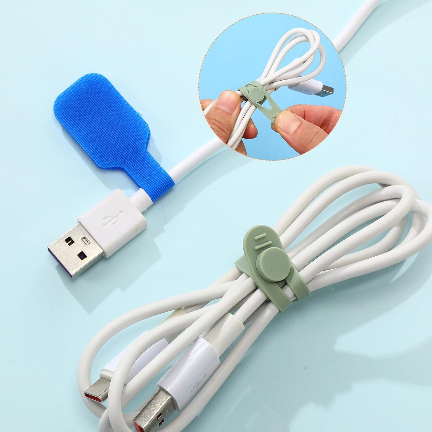 90 Pcs Organizador de Cables Multicolor Ribbonlic - Bridas y Etiquetas