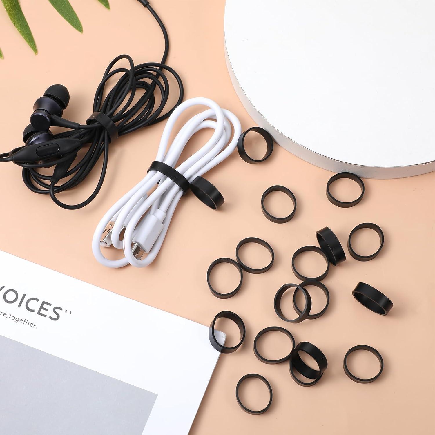 100 Bandas Elásticas de Silicona Exclaith 15mm Reutilizables