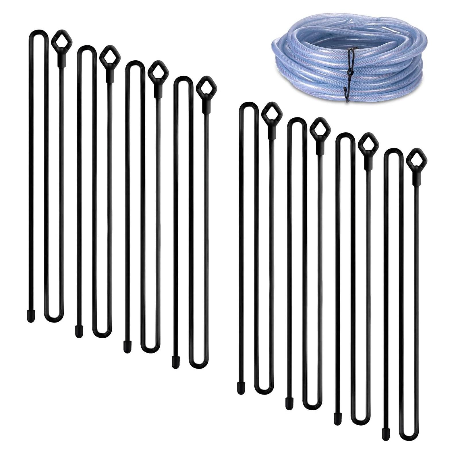 Ataduras de goma reutilizables OCTOXEQA 81 cm 8 piezas negras