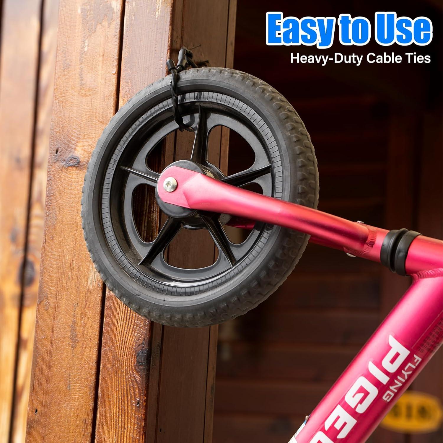 Ataduras de goma reutilizables OCTOXEQA 81 cm 8 piezas negras