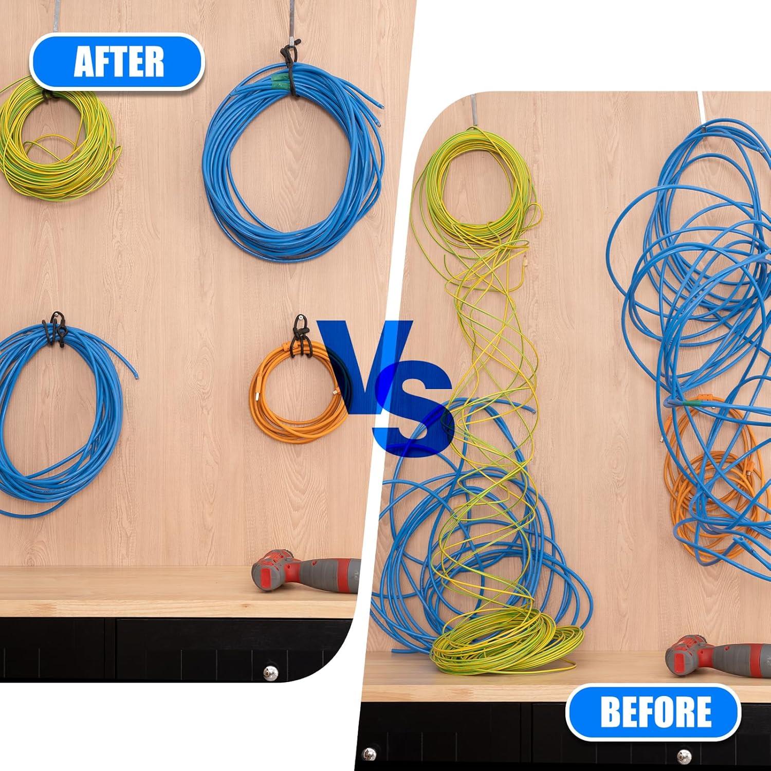 Ataduras de goma reutilizables OCTOXEQA 81 cm 8 piezas negras