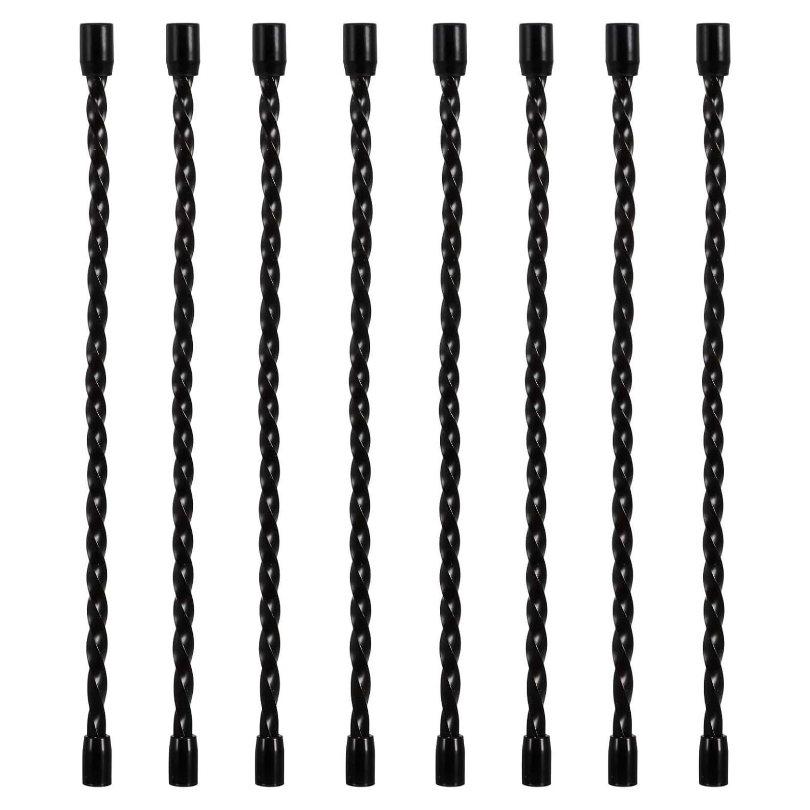 8 Correas de Cable de Silicona Reutilizables Shimmeroo Negras