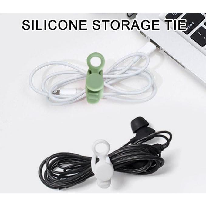 Bridas de Silicona Reutilizables ZYMJBB 6 Pcs para Cables