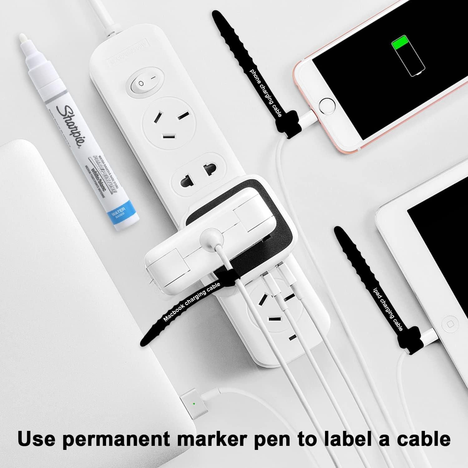 Paquete de 25 Bridas de Silicona Neepanda 11.5 cm Negro