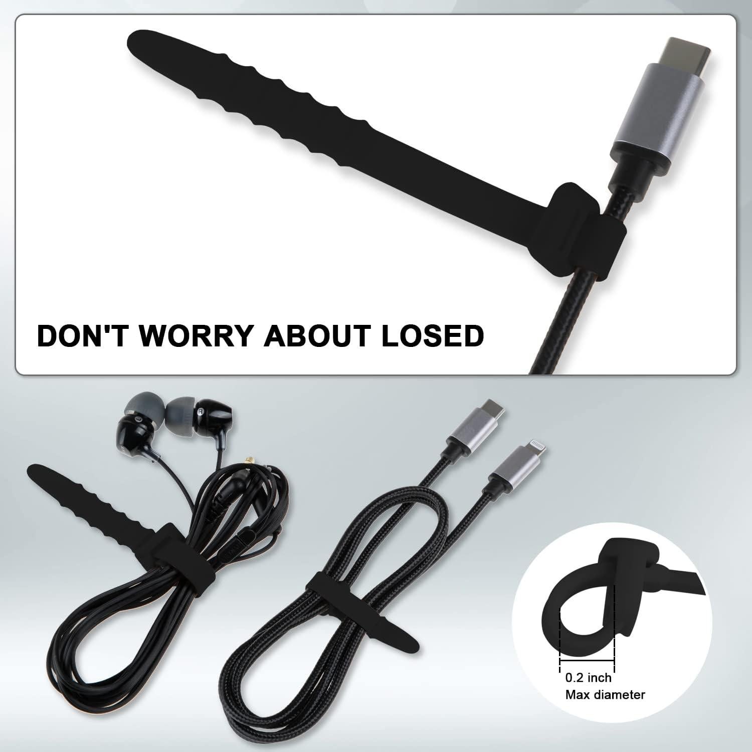 Paquete de 25 Bridas de Silicona Neepanda 11.5 cm Negro