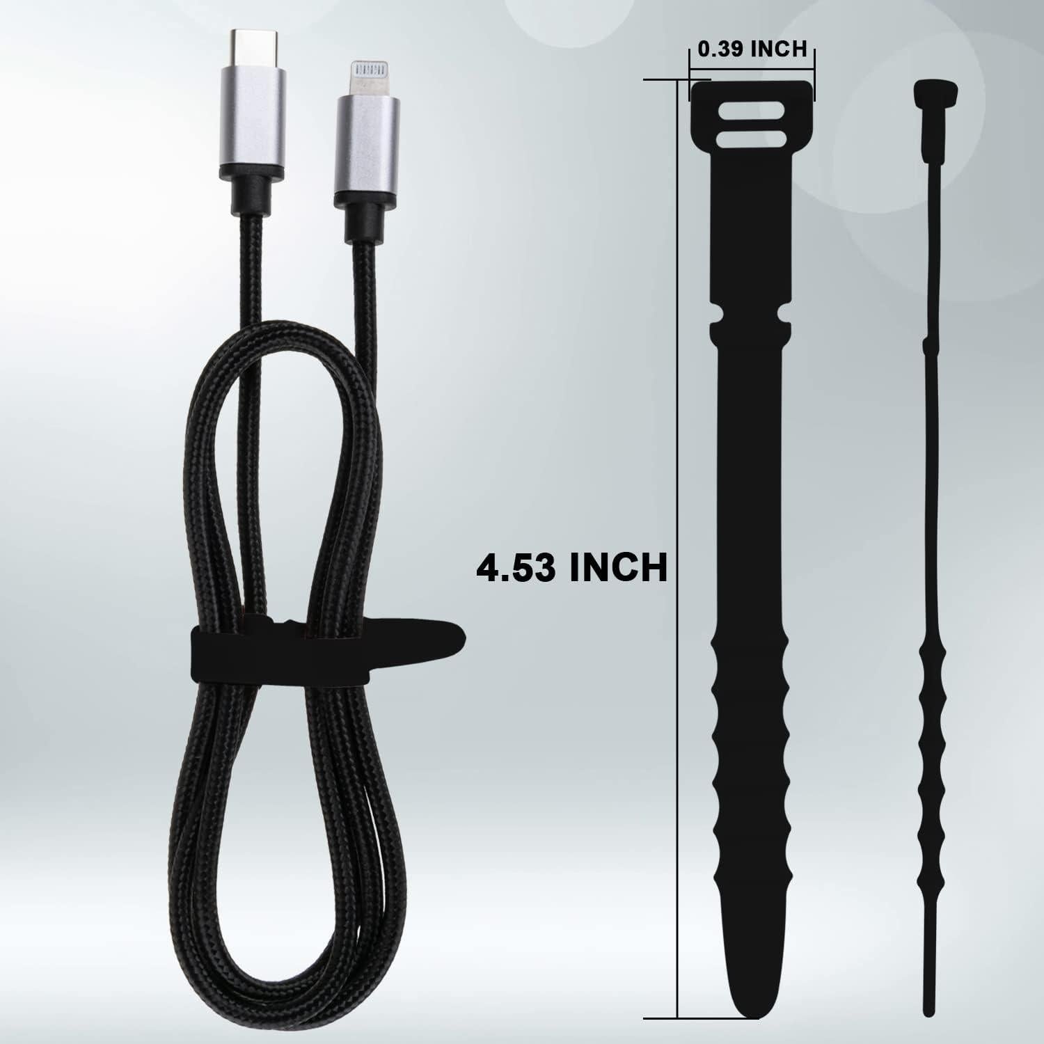 Paquete de 25 Bridas de Silicona Neepanda 11.5 cm Negro