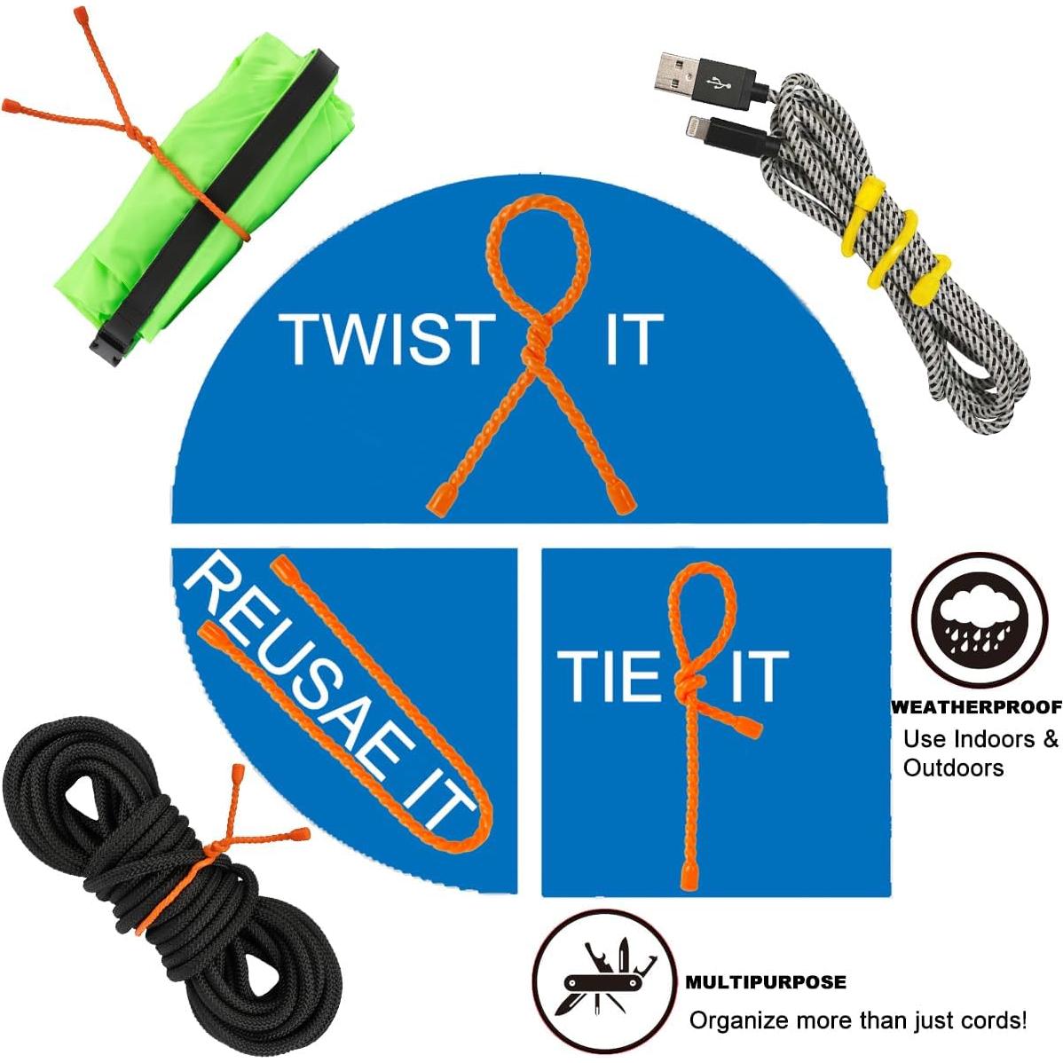 Ties de Silicona Reutilizables Genérico 15 cm 6 Paquetes Negros