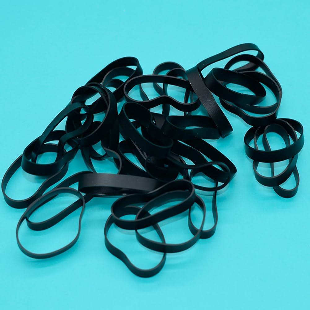 100 Piezas Correas de Silicona Negras 10mm para Cables