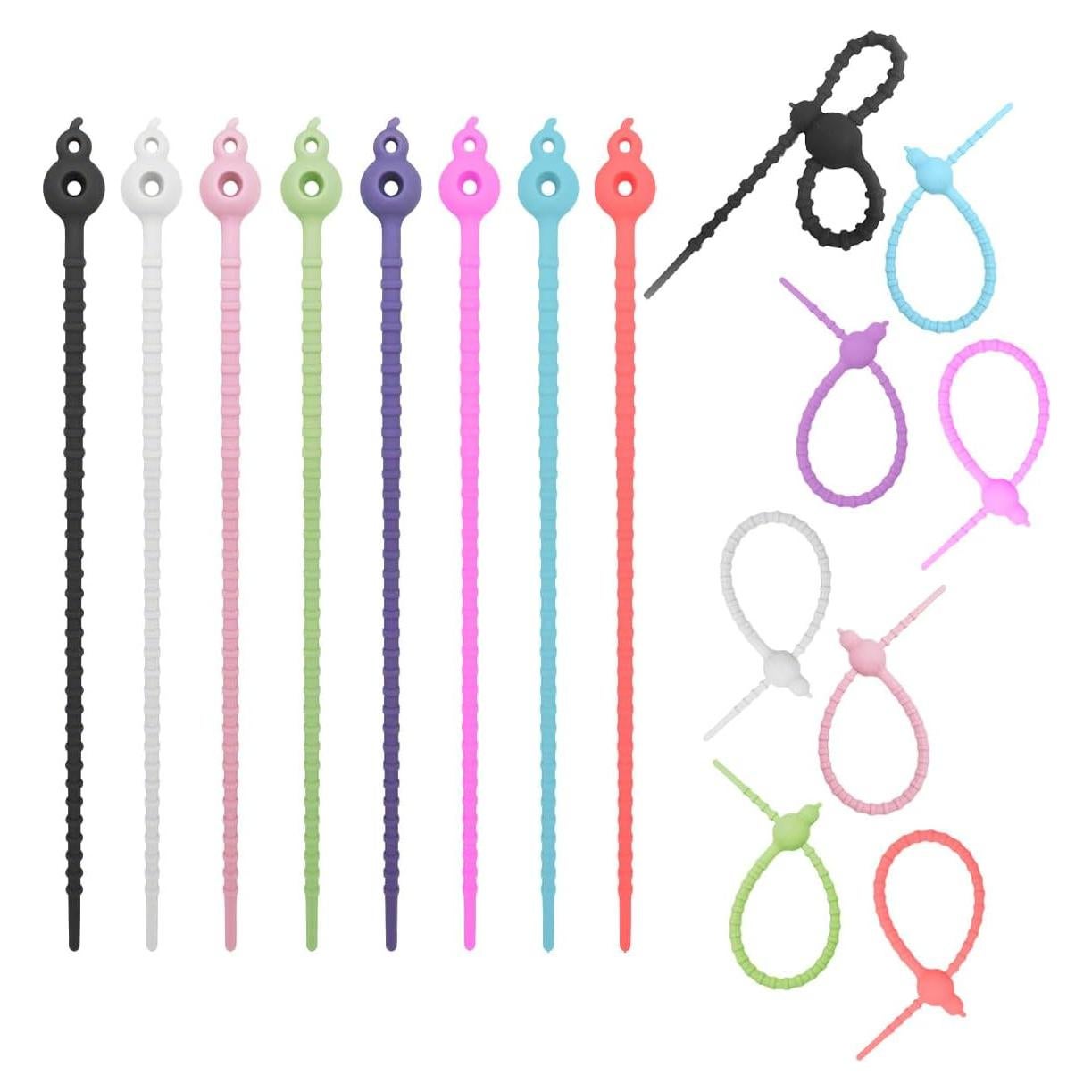 16 Correas de Cable de Silicona XnxnzhHo Reutilizables 19.81 cm