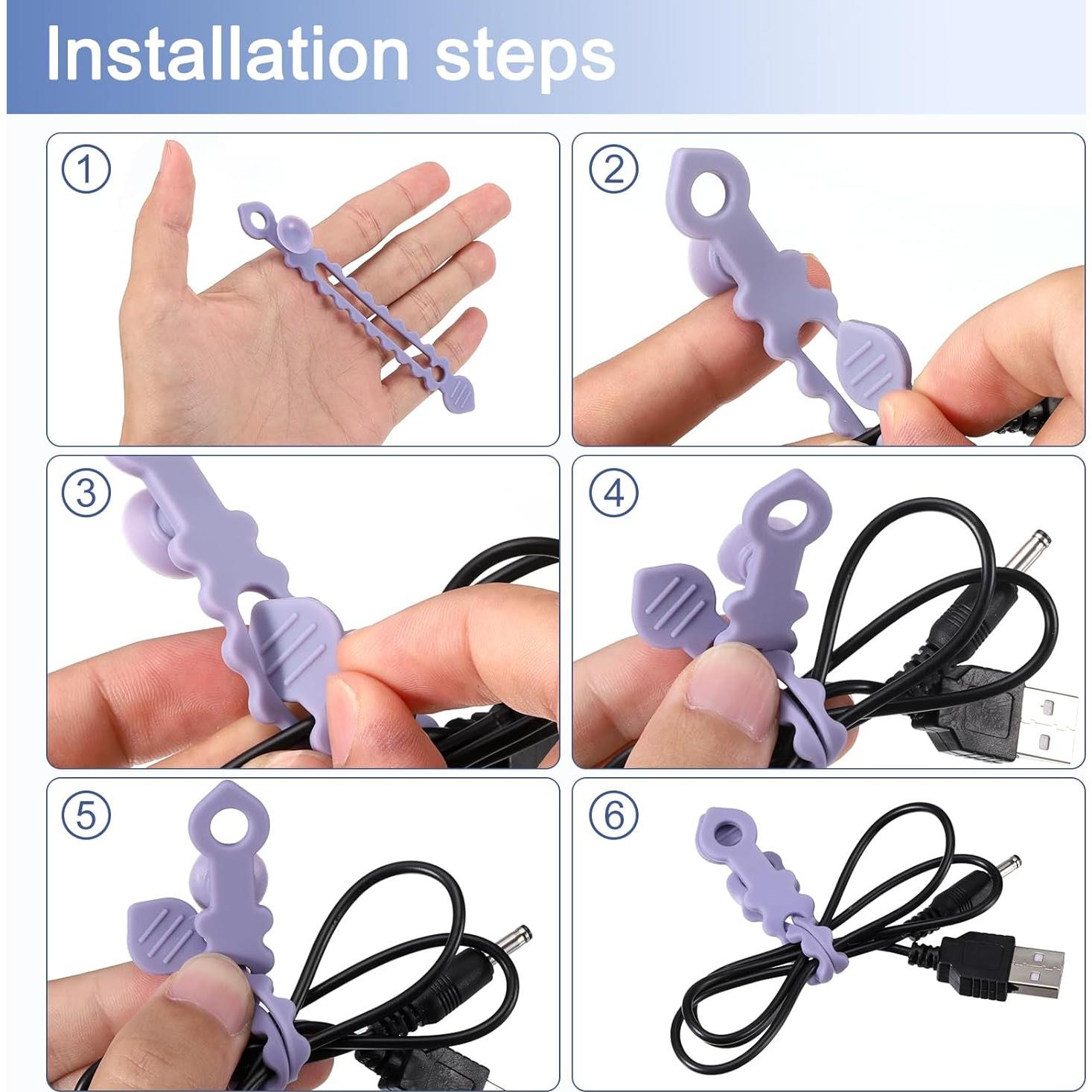 12 Correas de Silicona Reutilizables uxcell 11.94 cm Blancas