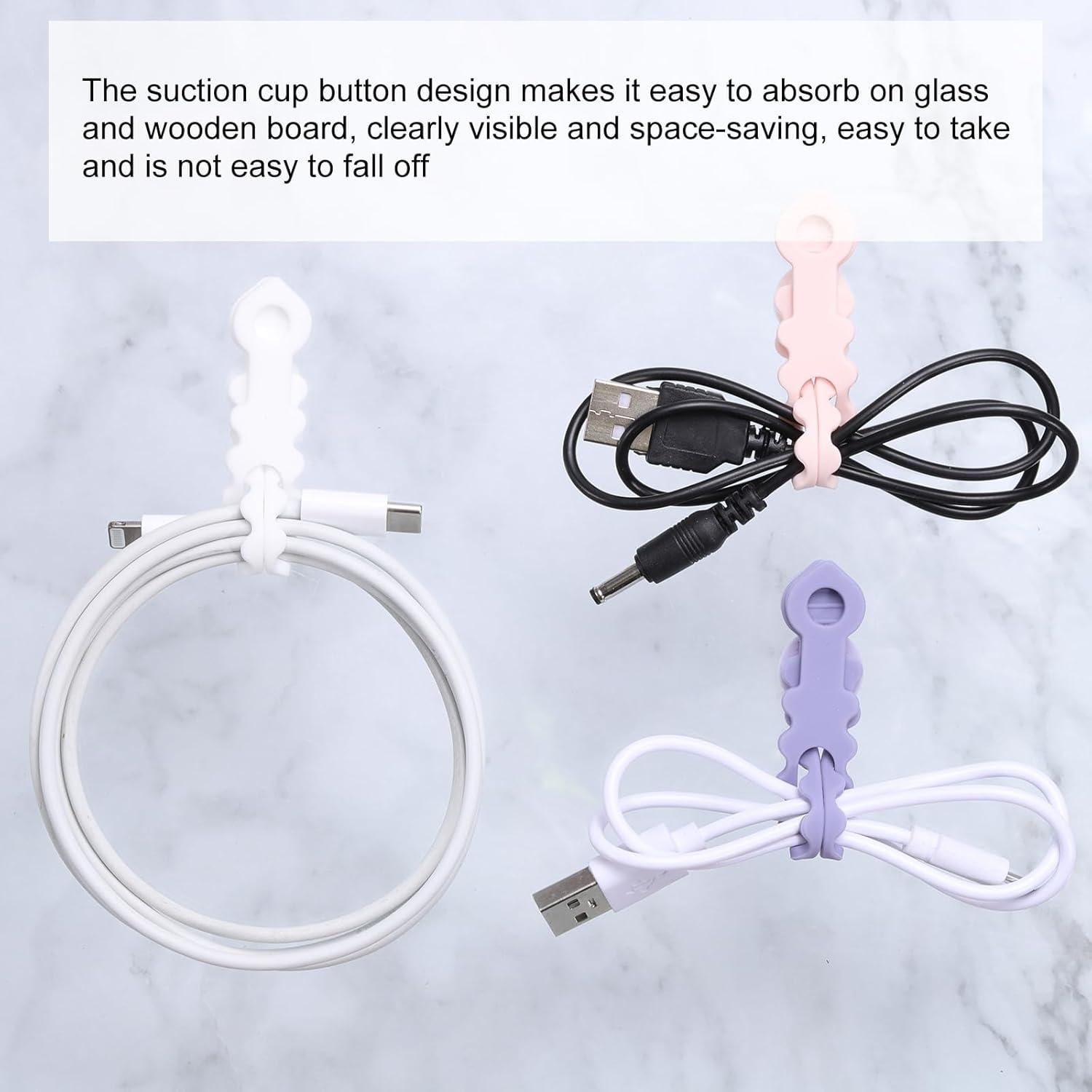 12 Correas de Silicona Reutilizables uxcell 11.94 cm Blancas