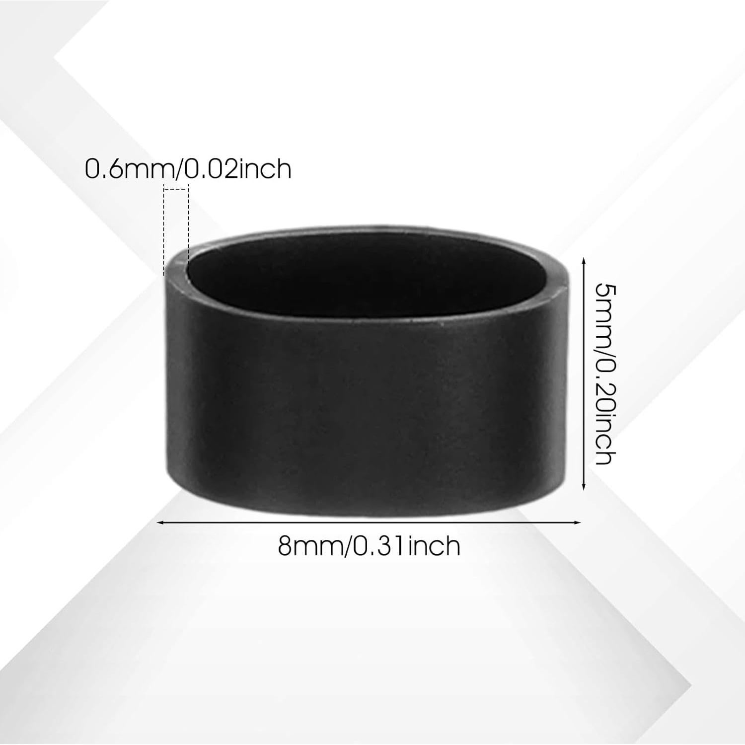 300 Bandas de Goma de Silicona DOPENSPI Negras y Blancas 0.8cm