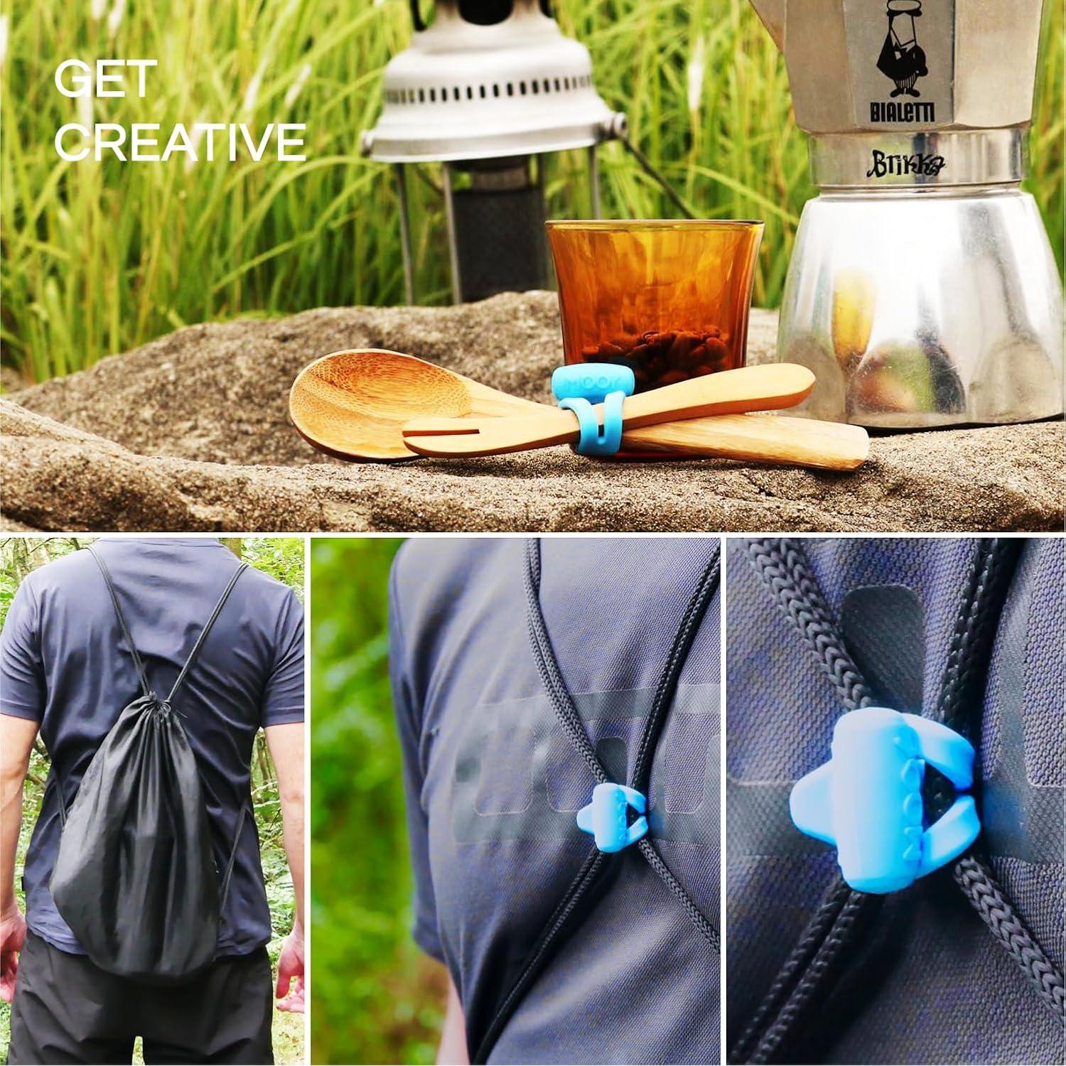 Organizador de Cables MOOY CLINGMAN Set de 3 Silicona Azul