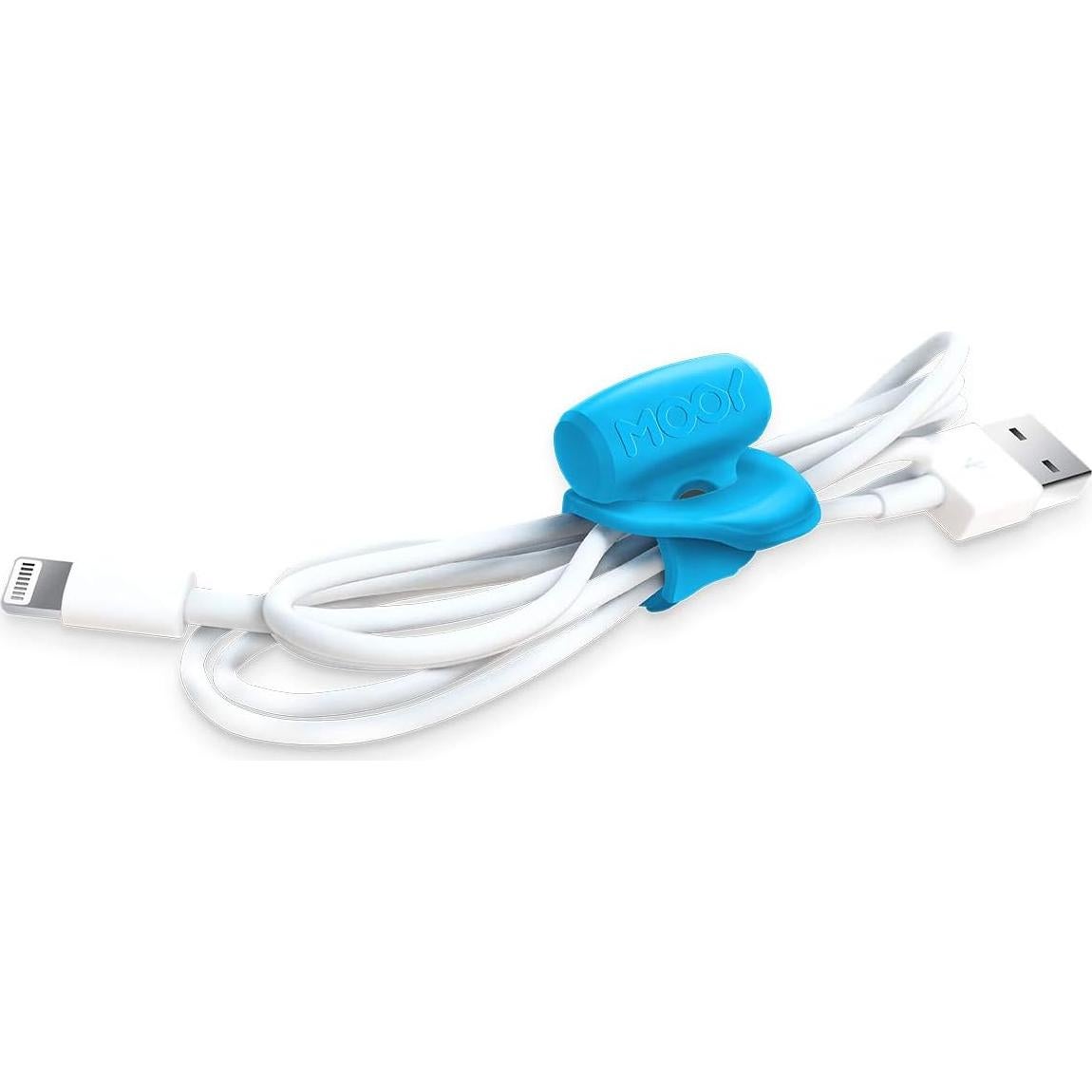 Organizador de Cables MOOY CLINGMAN Set de 3 Silicona Azul