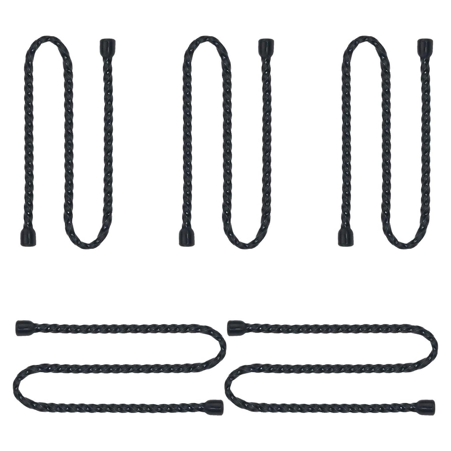 5 Ataduras de Cable Reutilizables ITROLLE 60 cm Goma Negra