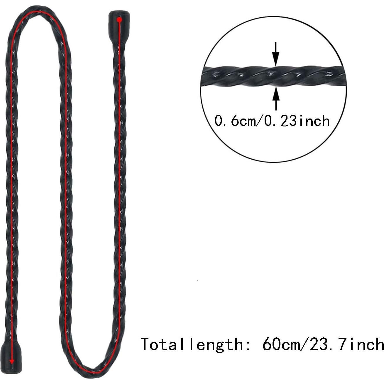 5 Ataduras de Cable Reutilizables ITROLLE 60 cm Goma Negra