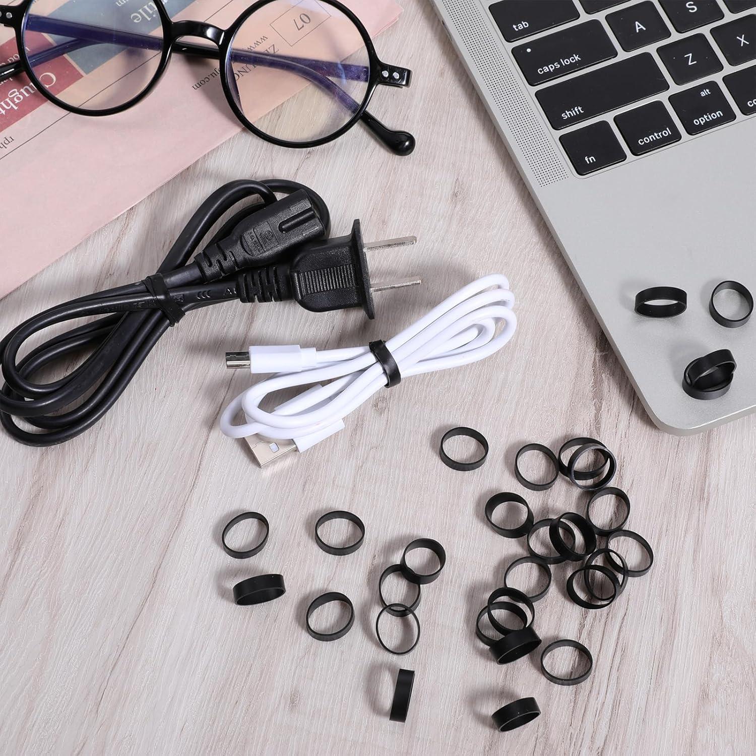 150 Bandas Elásticas de Silicona Negras Sliverdew 13mm x 4mm