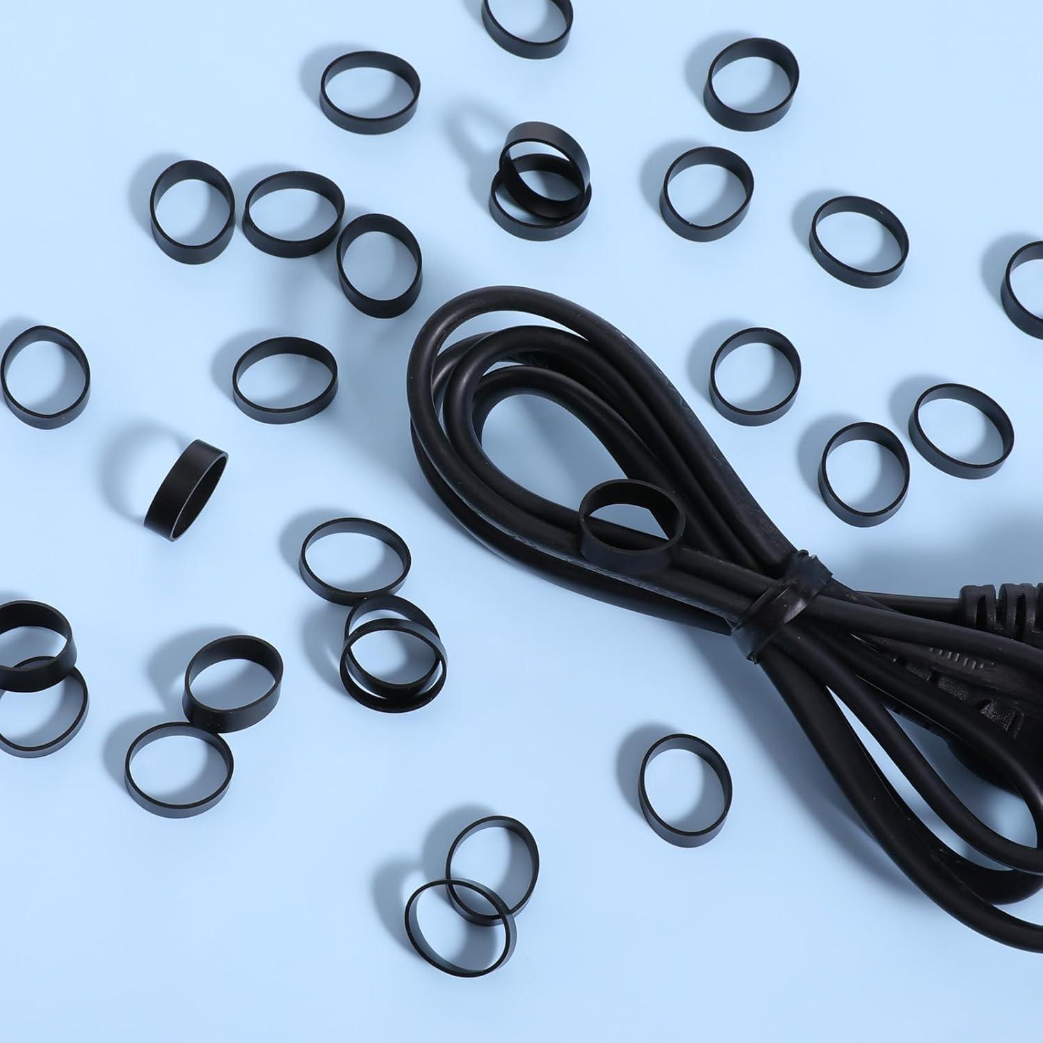 150 Bandas Elásticas de Silicona Negras Sliverdew 13mm x 4mm