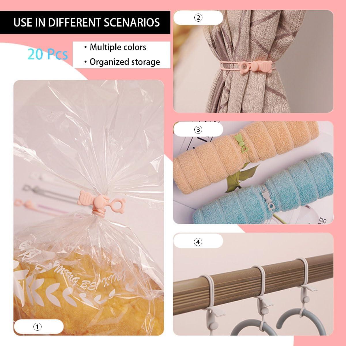 20 Correas de Cable de Silicona Reutilizables XnxnzhHo Multicolor