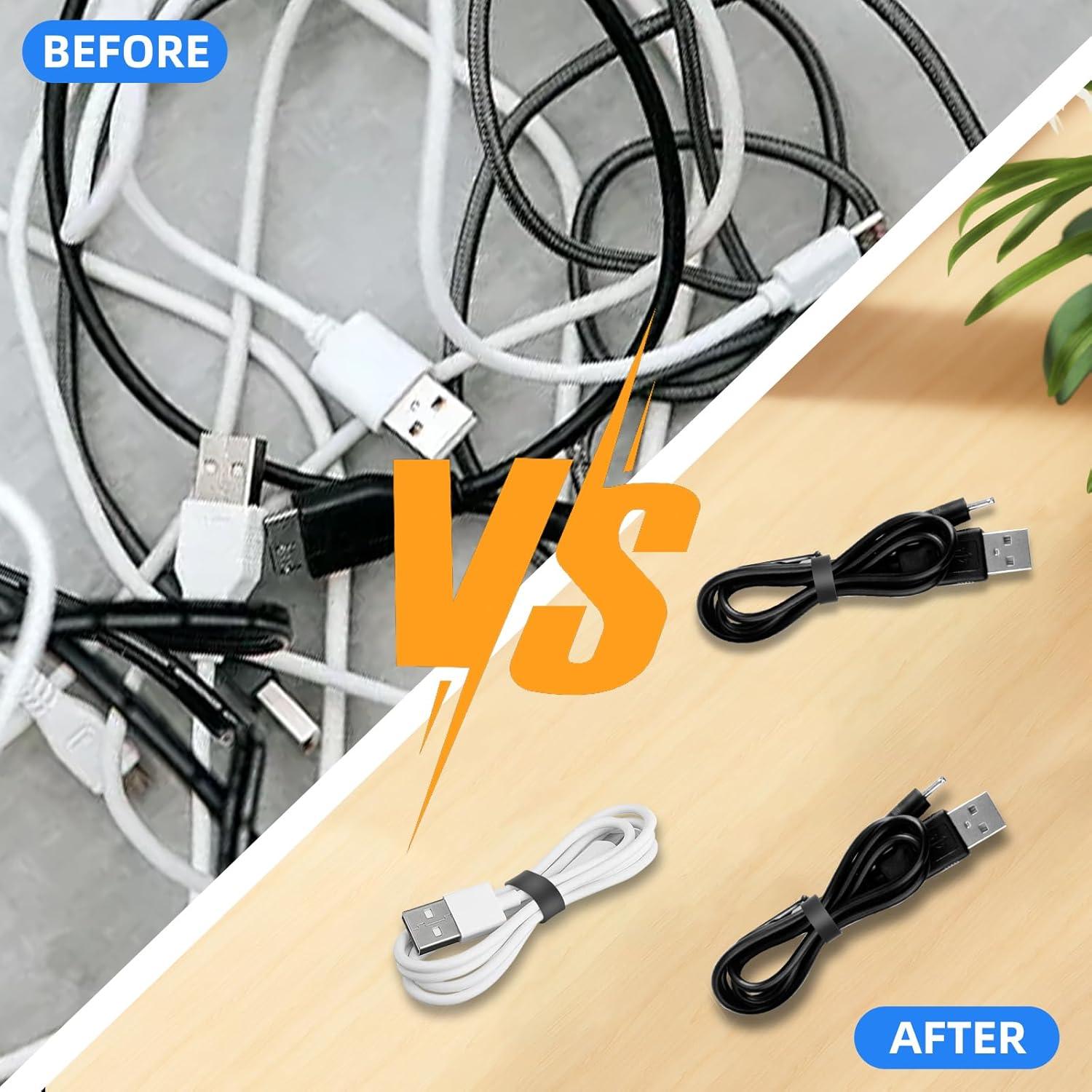 100 Bandas de Goma de Silicona Notoke Negras 1.27 cm