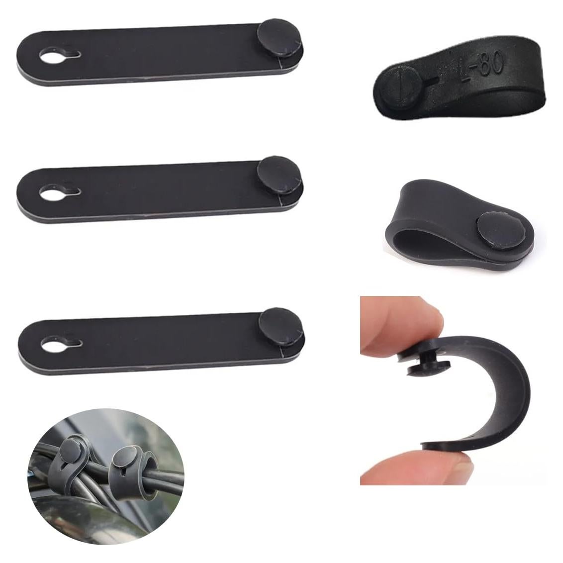 Paquete de 6 Sujetadores de Cable YehVeh 55mm y 80mm