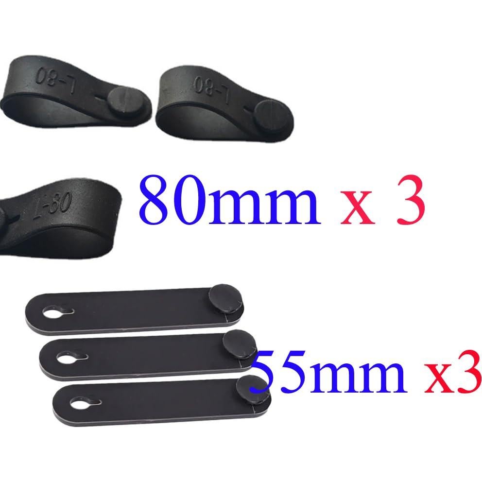 Paquete de 6 Sujetadores de Cable YehVeh 55mm y 80mm