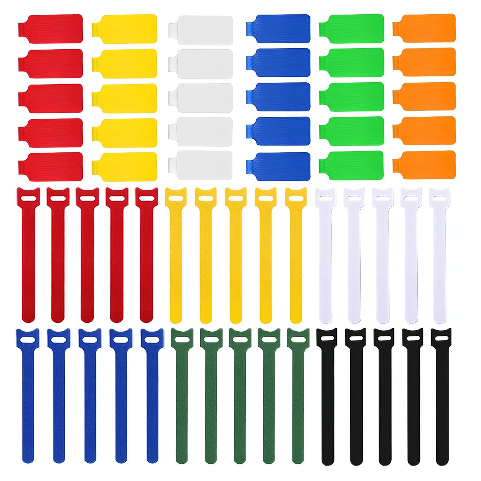 Kit de Etiquetas de Cable Reutilizables TOPNI CL-02 - 60 Piezas