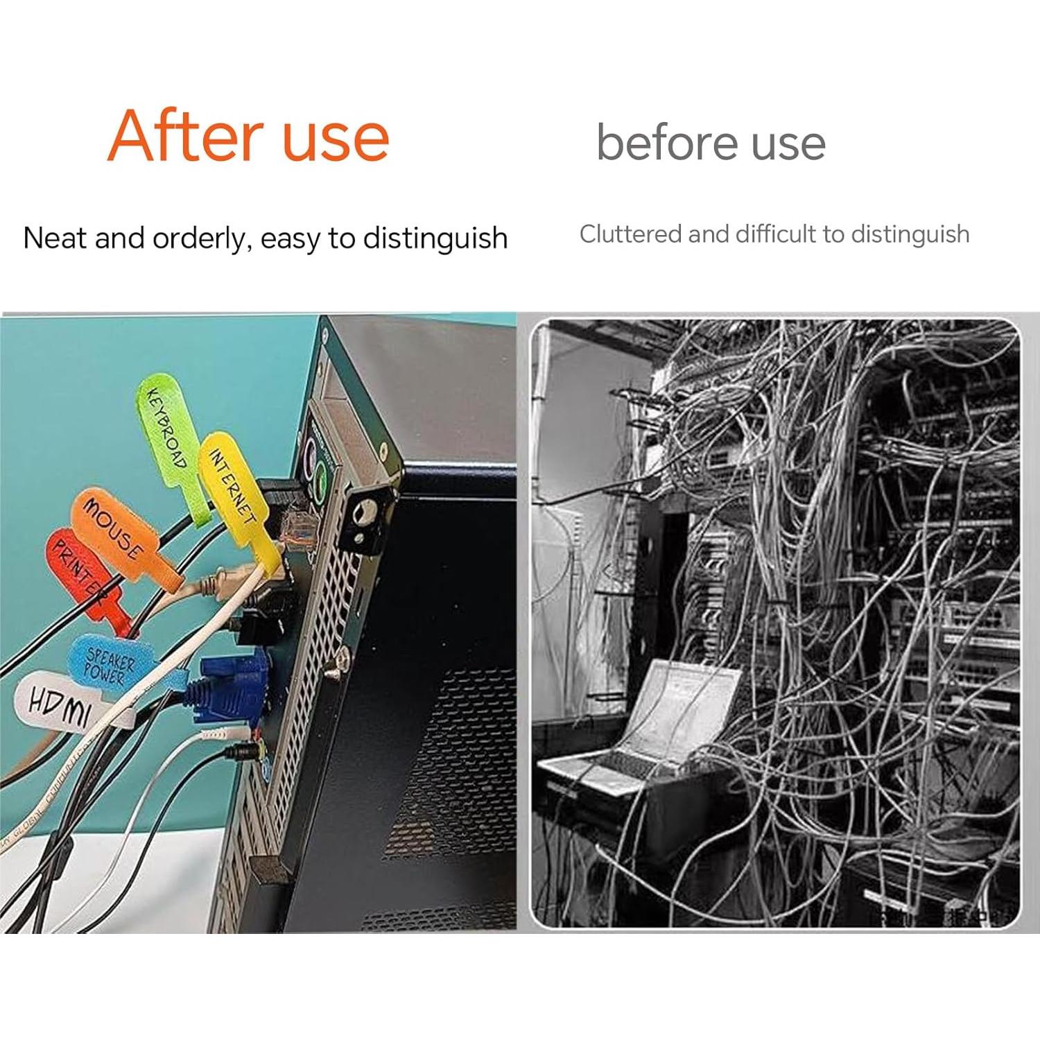 Kit de Etiquetas de Cable Reutilizables TOPNI CL-02 - 60 Piezas