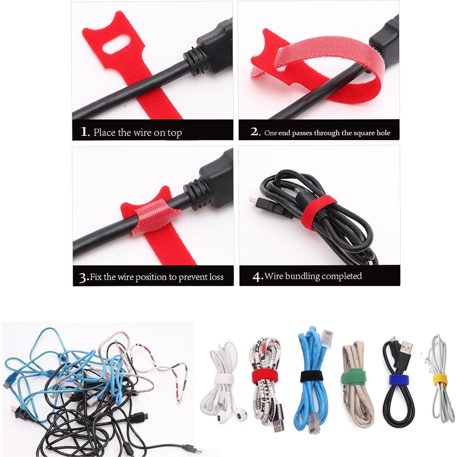 Kit de Etiquetas de Cable Reutilizables TOPNI CL-02 - 60 Piezas