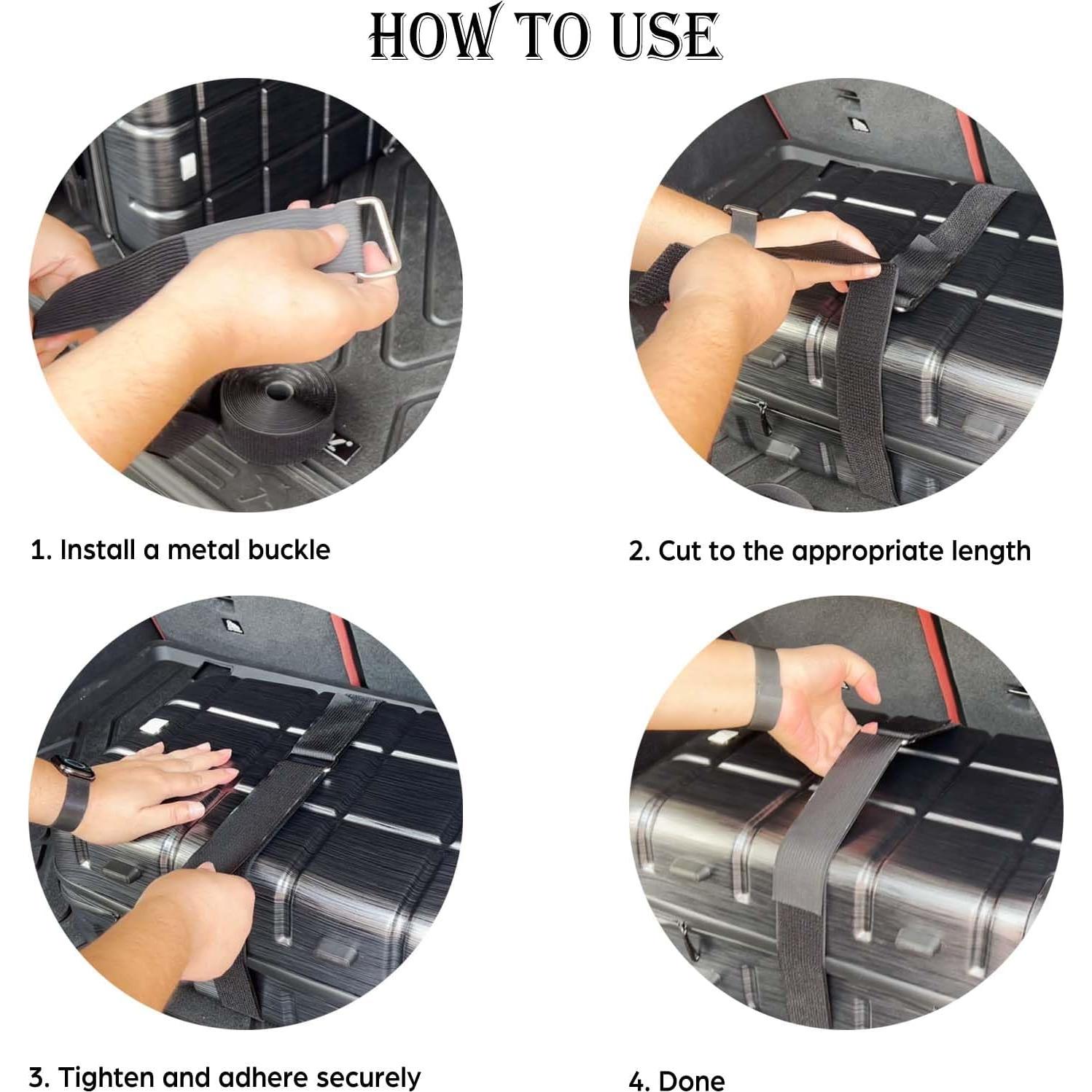 Correas de Sujeción de Nylon AKX 2" x 16 pies con 12 Hebillas