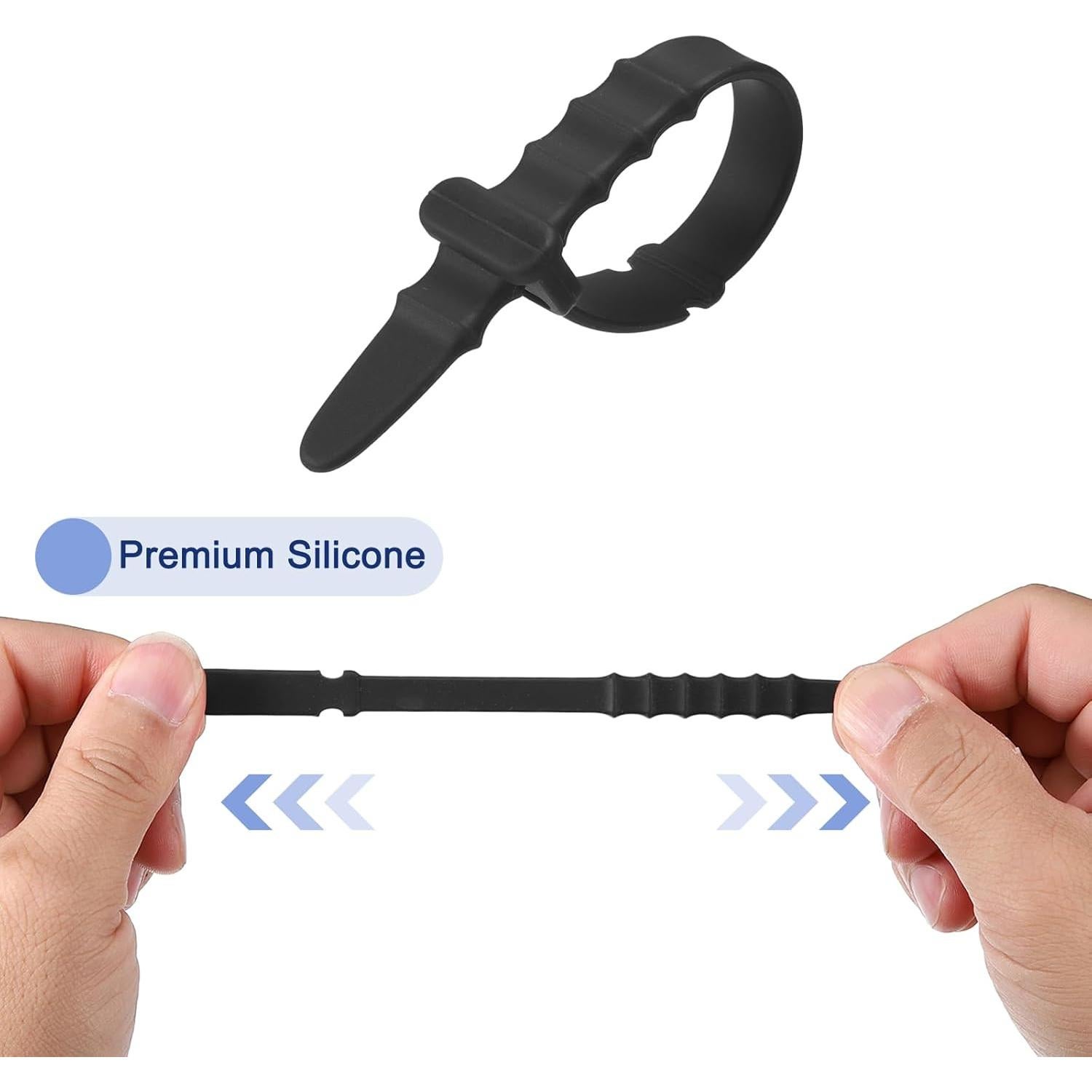 30 Piezas Bridas de Silicona Reutilizables uxcell 11.3 cm